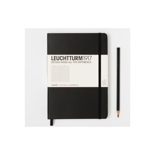 Leuchtturm Albenverlag Notizbuch Medium Classic Kariert Schwarz