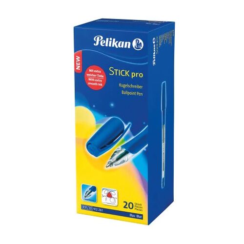 Pelikan Kugelschreiber Stick Pro 1 Box Mit 20 Stück In Blau