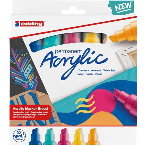 Edding Acrylmarker Acrylic 5000 Breit 5er Set