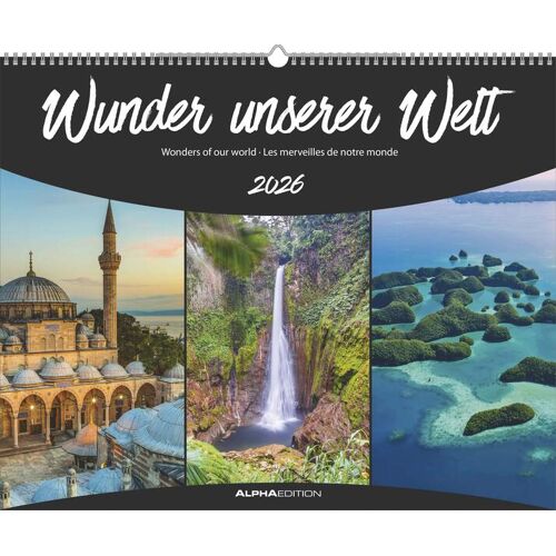Neumann Verlage GmbH & Co. KG Alpha Edition - Wunder Unserer Welt 2026 - Wandkalender 52×425 Cm Mit 12 Beeindruckenden Natur- & Kulturschauplätzen Dekorativer Monatskalender Für Weltenbummler & Naturliebhaber