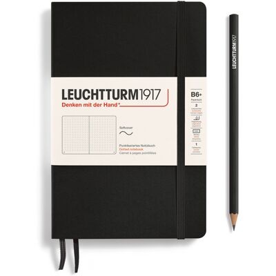 LEUCHTTURM1917 Notizbuch Paperback (B6+) Softcover 123 Nummerierte Seiten Schwarz Dotted LEUCHTTURM1917 Notizbuch Paperback (B6+) Softcover 123 Nummerierte Seiten Schwarz Dotted
