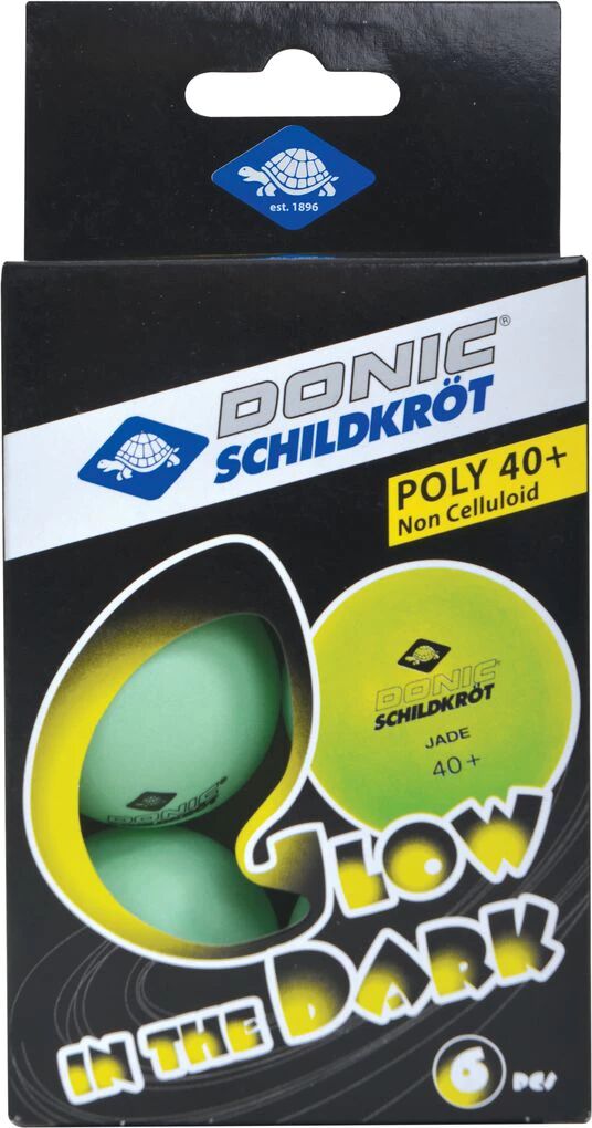 MTS Sportartikel Donic-Schildkröt - Tischtennisball Glow In The Dark 6 Floureszierende Bälle In Poly 40+ Qualität