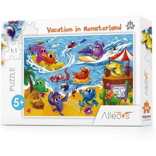 Alleovs Urlaub In Monsterland - Großer Monster Puzzlespass (Kinderpuzzle)