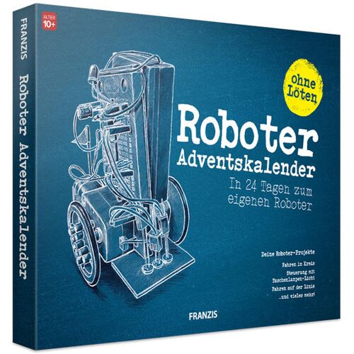 Schokolade Adventskalender 2025: Süße Vorfreude für jeden Tag 3 Franzis Verlag GmbH Roboter Adventskalender - Ohne Löten
