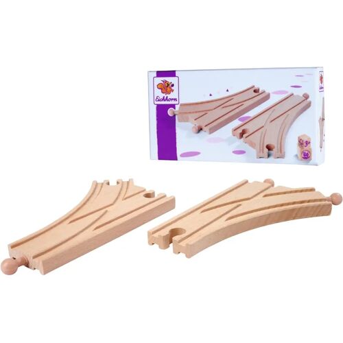 Simba Toys GmbH & Co. Eichhorn 100006401 - Weichen Für Holz-Schienenbahn 2-Teilig