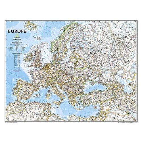 National Geographic Maps National Geographic Europe Wall Map - Classic (30.5 X 23.75 In)