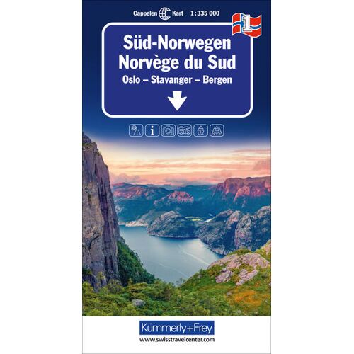 Kümmerly und Frey Süd-Norwegen Nr. 01 Regionalkarte Norwegen 1:335 000