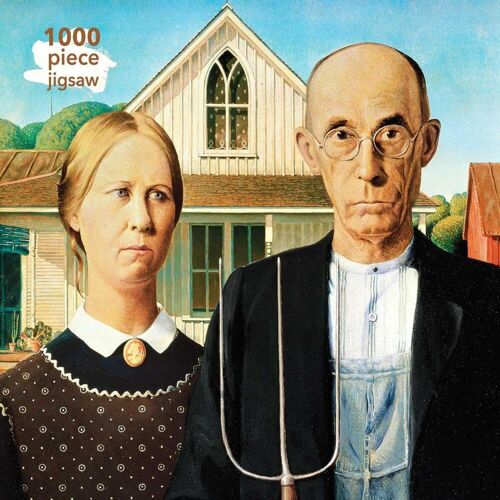 FLAME TREE PUB Adult Jigsaw Puzzle Grant Wood: American Gothic