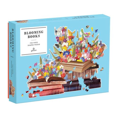 Galison Blooming Books 750 Piece Shaped Puzzle