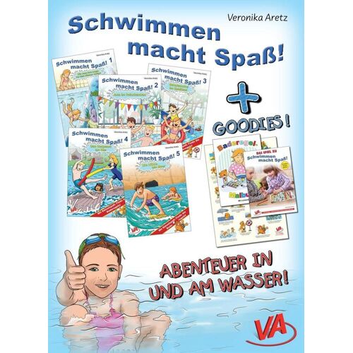 VA-Verlag Schwimmen Macht Spaß!-Box M. 24 Buch M. 1 Buch 5 Teile