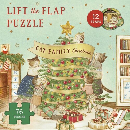 KADDO Cat Family Christmas Lift-The-Flap Puzzle