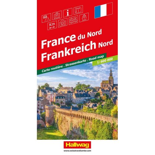Hallwag Karten Verlag Frankreich Nord Strassenkarte 1:600 000