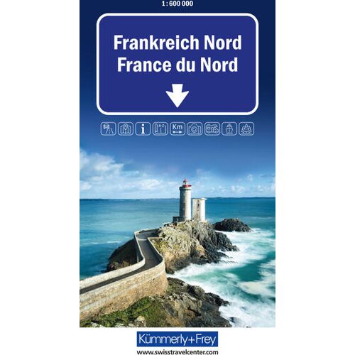 Kümmerly und Frey Frankreich Nord Strassenkarte 1:600 000