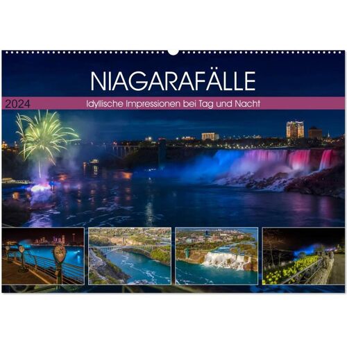 Calvendo Niagarafälle Idyllische Impressionen Bei Tag Und Nacht (Wandkalender 2024 Din A2 Quer) Calvendo Monatskalender