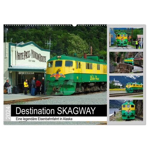 Destination Skagway - Eine Legendäre Eisenbahnfahrt In Alaska (Wandkalender 2024 Din A2 Quer) Calvendo Monatskalender