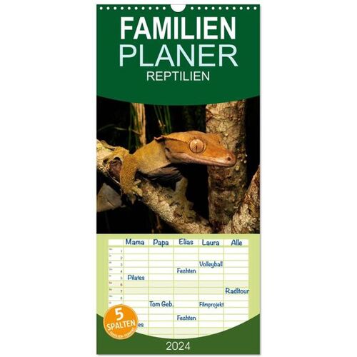 Calvendo Familienplaner 2024 – Reptilien Mit 5 Spalten (Wandkalender 21 X 45 Cm) Calvendo