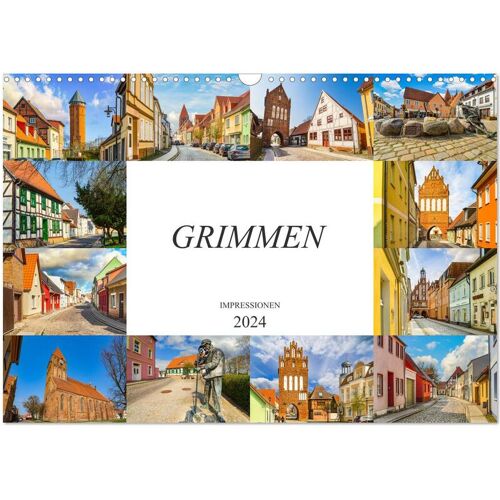 Grimmen Impressionen (Wandkalender 2024 Din A3 Quer) Calvendo Monatskalender