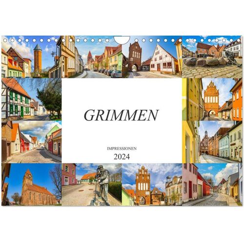 Grimmen Impressionen (Wandkalender 2024 Din A4 Quer) Calvendo Monatskalender