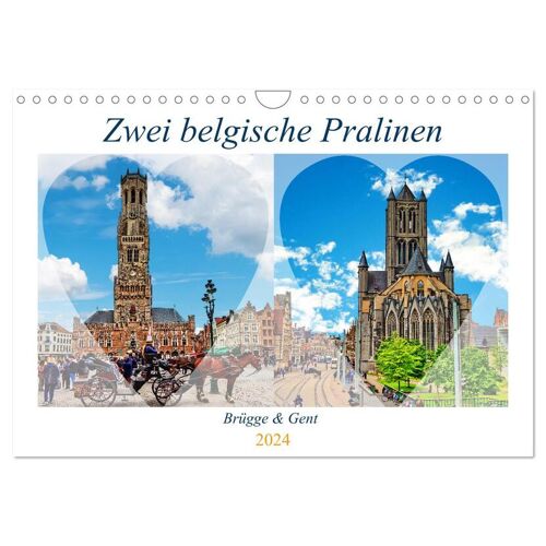 Calvendo Zwei Belgische Pralinen Brügge Und Gent (Wandkalender 2024 Din A4 Quer) Calvendo Monatskalender