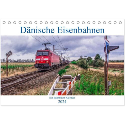 Dänische Eisenbahnen (Tischkalender 2024 Din A5 Quer) Calvendo Monatskalender