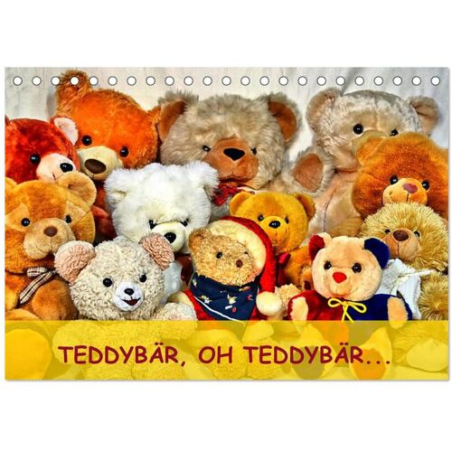 Calvendo Verlag Teddybär Oh Teddybär... (Tischkalender 2024 Din A5 Quer) Calvendo Monatskalender