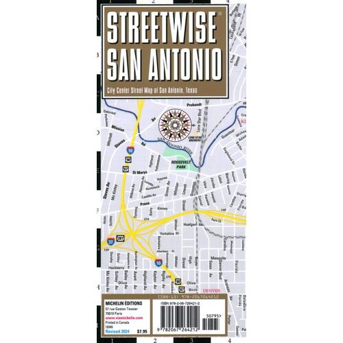 Michelin Streetwise San Antonio Map - Laminated City Center Map Of San Antonio Texas
