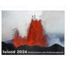 Calvendo Verlag Island 2024 Gletschereis Und Vulkanausbruch (Wandkalender 2024 Din A3 Quer) Calvendo Monatskalender