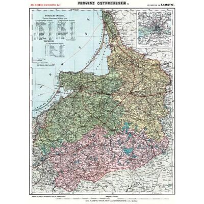 Rockstuhl Verlag Historische Karte: Provinz Ostpreussen Um 1910 (Plano) Rockstuhl Verlag Historische Karte: Provinz Ostpreussen Um 1910 (Plano)
