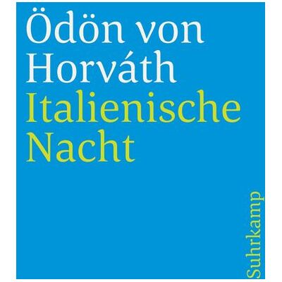 Suhrkamp Italienische Nacht Suhrkamp Italienische Nacht
