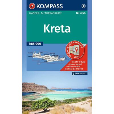 Kompass Karten GmbH Kompass Wanderkarten-Set 2244 Kreta (2 Karten) 1:85.000 Kompass Karten GmbH Kompass Wanderkarten-Set 2244 Kreta (2 Karten) 1:85.000