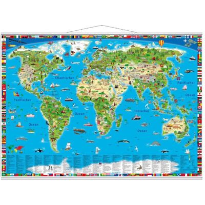 K & S druckbunt Verlag Erlebniskarte Illustrierte Weltkarte Planokarte Metall-Beleistet K & S druckbunt Verlag Erlebniskarte Illustrierte Weltkarte Planokarte Metall-Beleistet