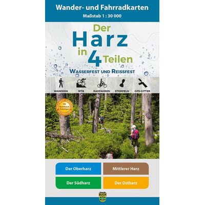 Schmidt-Buch-Verlag Der Harz In 4 Teilen. Wander- Und Fahrradkartenset 1 : 30 000 Schmidt-Buch-Verlag Der Harz In 4 Teilen. Wander- Und Fahrradkartenset 1 : 30 000