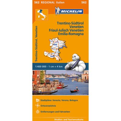 Michelin Trentino-Südtirolvenetien Friaul-Julisch Venetien Emilia Romagna. Straßen- Und Tourismuskarte 1:400.000 Michelin Trentino-Südtirolvenetien Friaul-Julisch Venetien Emilia Romagna. Straßen- Und Tourismuskarte 1:400.000