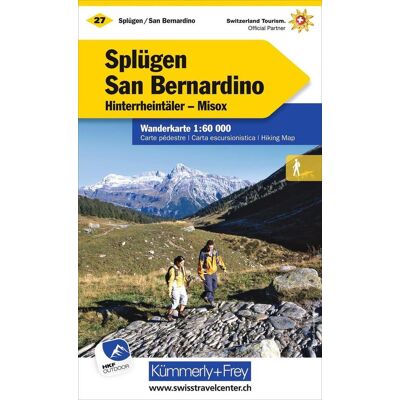 Kümmerly und Frey Splügen-San Bernardino Hinterrheintäler Misox Wanderkarte Nr. 27 Kümmerly und Frey Splügen-San Bernardino Hinterrheintäler Misox Wanderkarte Nr. 27