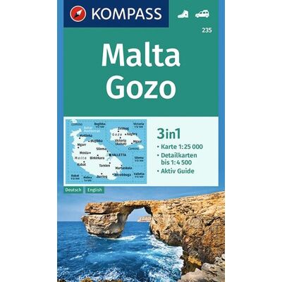 Kompass Karten GmbH Kompass Wanderkarte 235 Malta Gozo 1:25.000 Kompass Karten GmbH Kompass Wanderkarte 235 Malta Gozo 1:25.000
