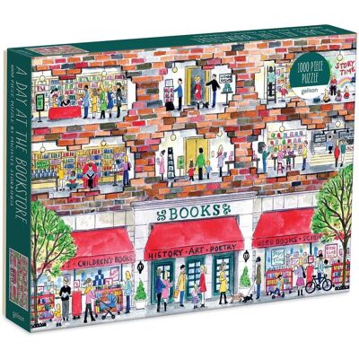 Abrams & Chronicle Books Michael Storrings A Day At The Bookstore 1000 Piece Puzzle Abrams & Chronicle Books Michael Storrings A Day At The Bookstore 1000 Piece Puzzle