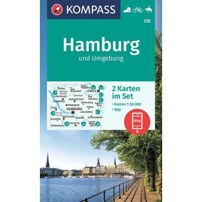 Kompass Karten GmbH Kompass Wanderkarten-Set 725 Hamburg Und Umgebung (2 Karten) 1:50.000 Kompass Karten GmbH Kompass Wanderkarten-Set 725 Hamburg Und Umgebung (2 Karten) 1:50.000