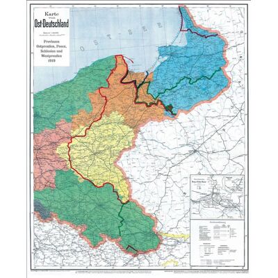 Rockstuhl Verlag Historische Karte: Deutsches Reich - Provinzen Ostpreußen Westpreußen Posen Und Schlesien Nach Dem 28. Juni 1919 (Gerollt) Rockstuhl Verlag Historische Karte: Deutsches Reich - Provinzen Ostpreußen Westpreußen Posen Und Schlesien Nach Dem 28. Juni 1919 (Gerollt)