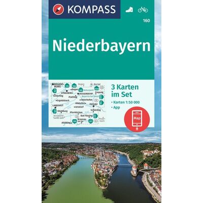 Kompass Karten GmbH Kompass Wanderkarten-Set 160 Niederbayern (3 Karten) 1:50.000 Kompass Karten GmbH Kompass Wanderkarten-Set 160 Niederbayern (3 Karten) 1:50.000