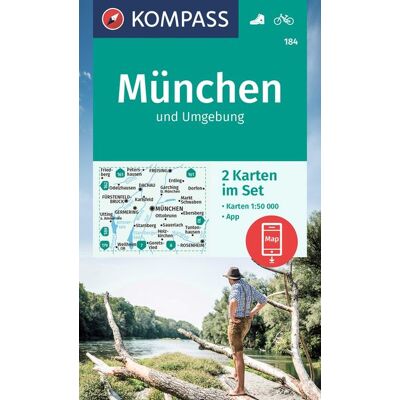 Kompass Karten GmbH Kompass Wanderkarten-Set 184 München Und Umgebung (2 Karten) 1:50.000 Kompass Karten GmbH Kompass Wanderkarten-Set 184 München Und Umgebung (2 Karten) 1:50.000
