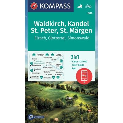 Kompass Karten GmbH Kompass Wanderkarte 884 Waldkirch Kandel St.Peter St. Märgen 1:25.000 Kompass Karten GmbH Kompass Wanderkarte 884 Waldkirch Kandel St.Peter St. Märgen 1:25.000
