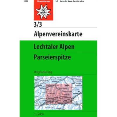 Deutscher Alpenverein Lechtaler Alpen - Parseierspitze 1:25 000 Deutscher Alpenverein Lechtaler Alpen - Parseierspitze 1:25 000