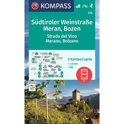 Kompass Karten GmbH Kompass Wanderkarten-Set 078 Südtiroler Weinstraße Meran Bozen / Strada Del Vino Merano Bolzano (2 Karten) 1:25.000 Kompass Karten GmbH Kompass Wanderkarten-Set 078 Südtiroler Weinstraße Meran Bozen / Strada Del Vino Merano Bolzano (2 Karten) 1:25.000