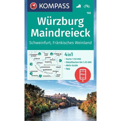 Kompass Karten GmbH Kompass Wanderkarte 166 Würzburg Maindreieck Schweinfurt Fränkisches Weinland 1:50.000 Kompass Karten GmbH Kompass Wanderkarte 166 Würzburg Maindreieck Schweinfurt Fränkisches Weinland 1:50.000