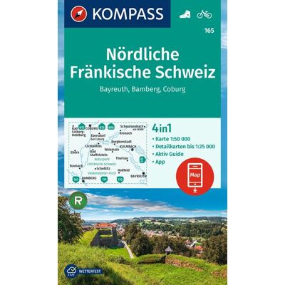 Kompass Karten GmbH Kompass Wanderkarte 165 Nördliche Fränkische Schweiz Bayreuth Bamberg Coburg 1:50.000 Kompass Karten GmbH Kompass Wanderkarte 165 Nördliche Fränkische Schweiz Bayreuth Bamberg Coburg 1:50.000