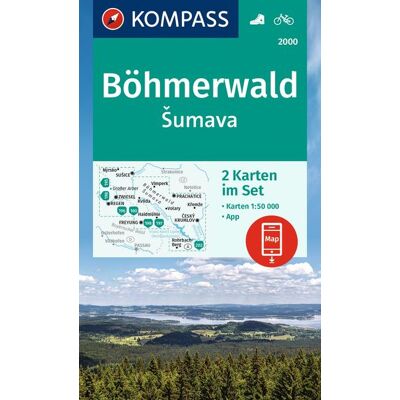 Kompass Karten GmbH Kompass Wanderkarten-Set 2000 Böhmerwald Sumava (2 Karten) 1:50.000 Kompass Karten GmbH Kompass Wanderkarten-Set 2000 Böhmerwald Sumava (2 Karten) 1:50.000