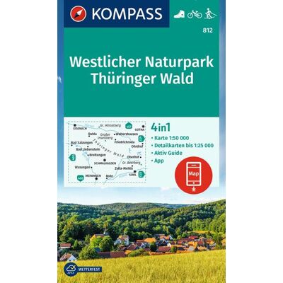 Kompass Karten GmbH Kompass Wanderkarte 812 Westlicher Naturpark Thüringer Wald 1:50.000 Kompass Karten GmbH Kompass Wanderkarte 812 Westlicher Naturpark Thüringer Wald 1:50.000