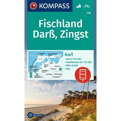 Kompass Karten GmbH Kompass Wanderkarte 736 Fischland Darß Zingst 1:50.000 Kompass Karten GmbH Kompass Wanderkarte 736 Fischland Darß Zingst 1:50.000