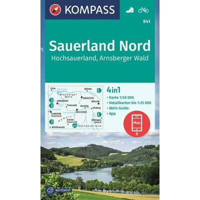 Kompass Karten GmbH Kompass Wanderkarte 841 Sauerland Nord Hochsauerland Arnsberger Wald 1:50.000 Kompass Karten GmbH Kompass Wanderkarte 841 Sauerland Nord Hochsauerland Arnsberger Wald 1:50.000