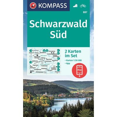 Kompass Karten GmbH Kompass Wanderkarten-Set 887 Schwarzwald Süd (2 Karten) 1:50.000 Kompass Karten GmbH Kompass Wanderkarten-Set 887 Schwarzwald Süd (2 Karten) 1:50.000